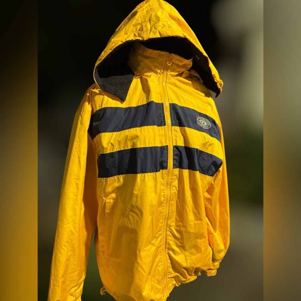 Men's Yellow and Black SF Raincoat